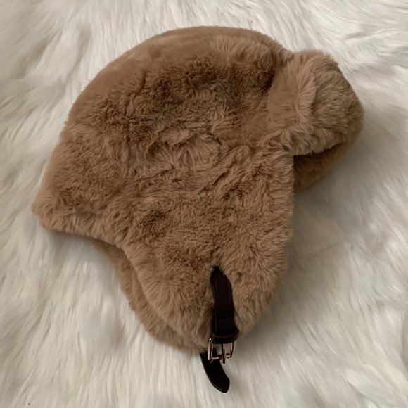 MICHAEL KORS Faux Fur Trapper Hat in Luggage Brown - Picture 1 of 5